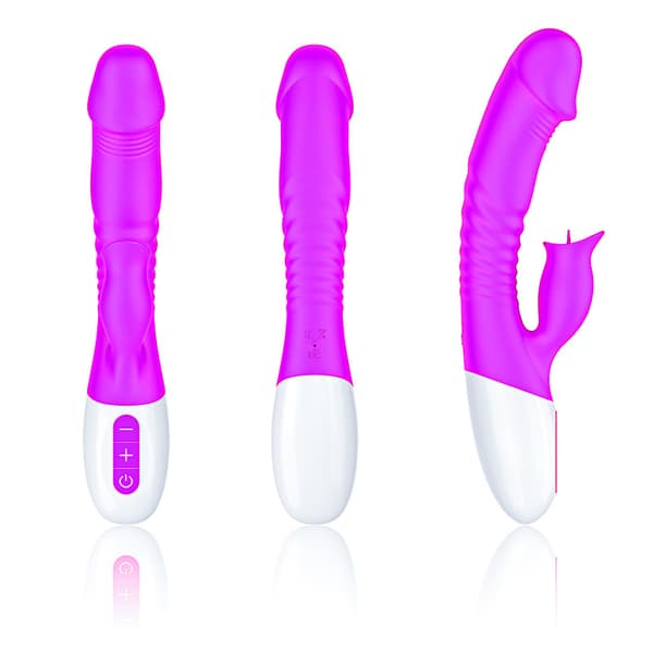 Vibrator Silicon, Vibrator 7 Funktion och Värmeläge, Lila