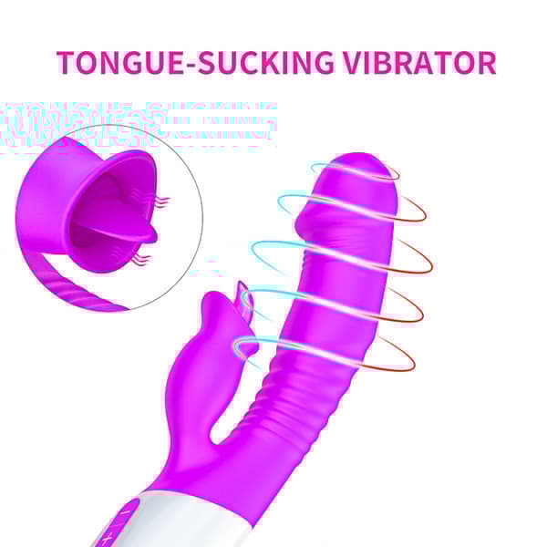 Vibrator Silicon, Vibrator 7 Funktion och Värmeläge, Lila
