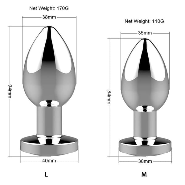 Genopladeligt Butt Plug Vibrator USB 10 Funktioner Sølv