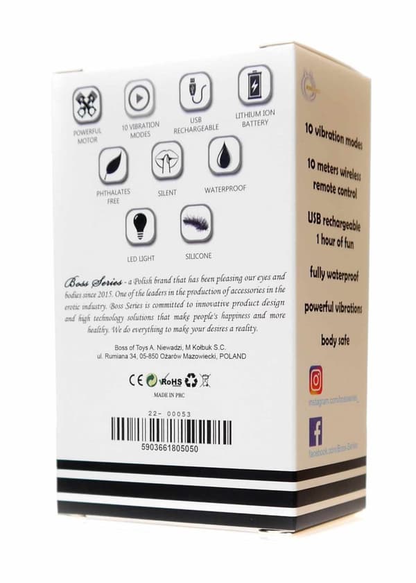Genopladeligt Butt Plug Vibrator USB 10 Funktioner Sølv