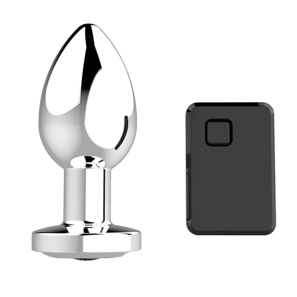 Genopladeligt Butt Plug Vibrator USB 10 Funktioner Sølv
