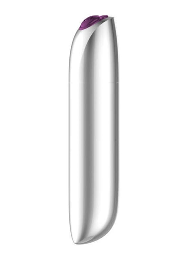 Genopladelig kraftfuld kuglevibrator USB 20-funktioner Sølv