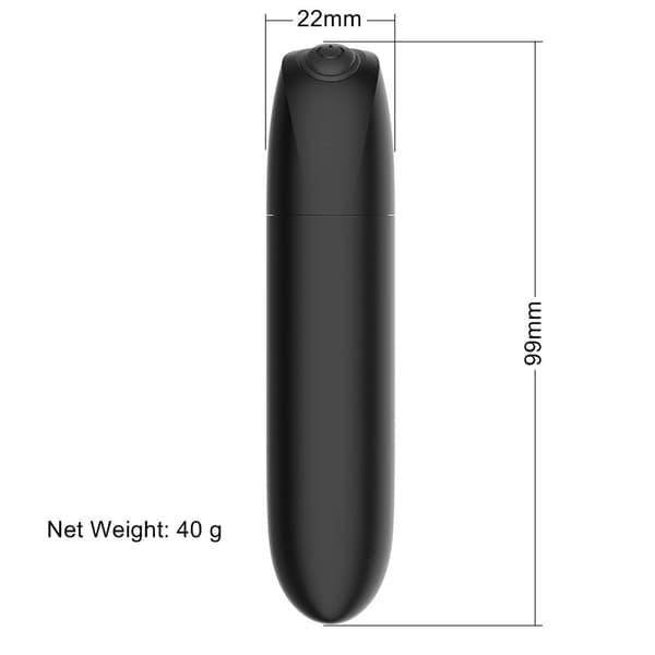 Genopladelig Kraftig Bullet Vibrator USB 20 Funktioner Shine Black