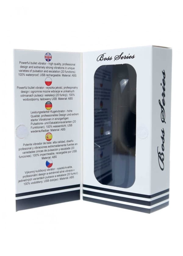 Genopladelig Kraftig Bullet Vibrator USB 20 Funktioner Shine Black