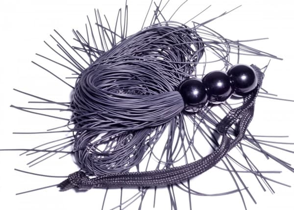 Silicone Whip Black 10 Fetish B Series