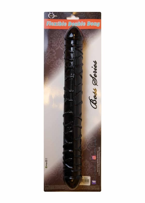 Dildo Fleksibel Dobbelt Dong Sort