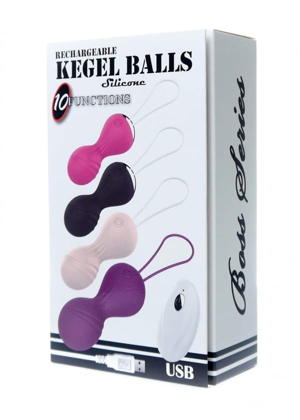 Vibrerende Silikone Kegel Balls USB 10 Funktion / Fjernbetjening Flesh