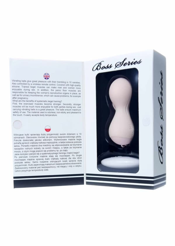 Vibrerende Silikone Kegel Balls USB 10 Funktion / Fjernbetjening Flesh