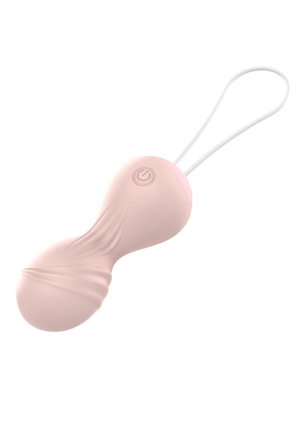 Vibrerende Silikone Kegel Balls USB 10 Funktion / Fjernbetjening Flesh