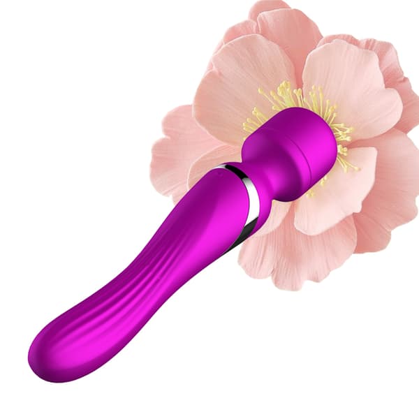 Silikone Dual Massager USB 7+7 Funktion Lilla