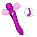 Miniatyrbillede 10 af 11: Silikone Dual Massager USB 7+7 Funktion Lilla