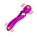Miniatyrbillede 2 af 11: Silikone Dual Massager USB 7+7 Funktion Lilla