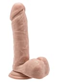 Miniatyrbild 1 av 2: Dildo 7 tum med bollar Ljus hudton