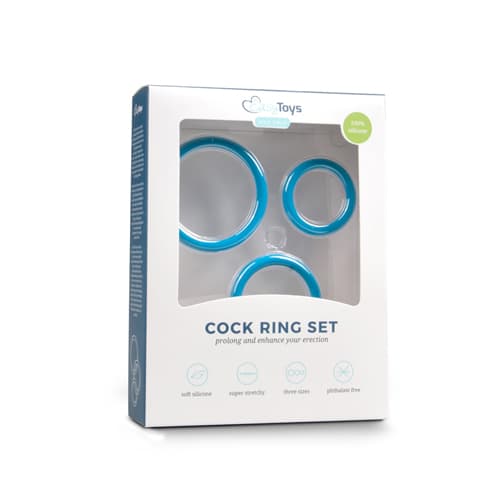 Cock Ring Set Blå