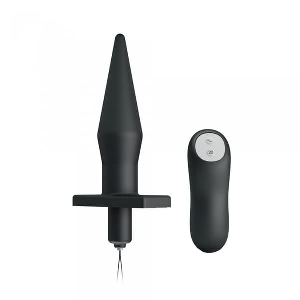 BAILE BUTT PLUG, 20 vibrationsfunktioner Trådløs fjernbetjening