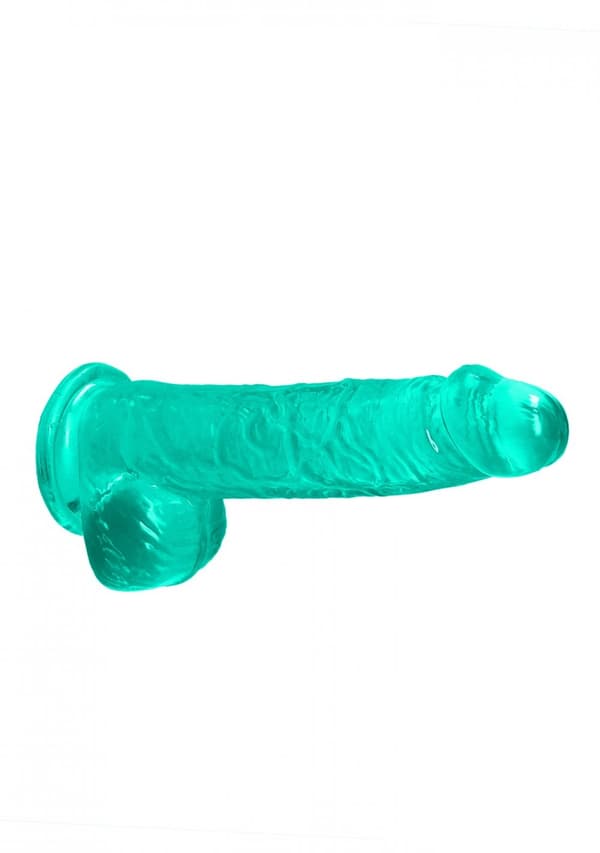 6/15 cm Realistinen dildo palloilla Turkoosi