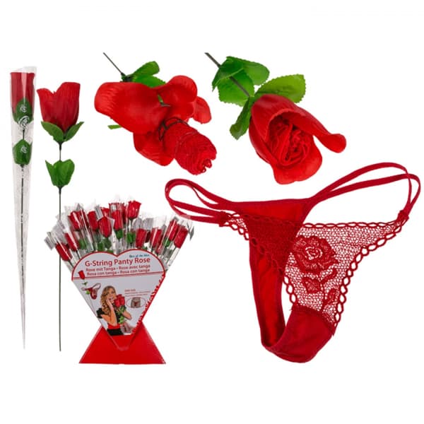 Rose med rött G-sträng