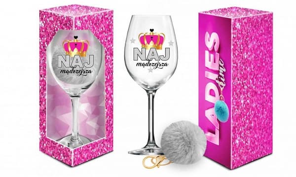LADIES TIME Signoria vinglas 700ml + pompon Det klogeste