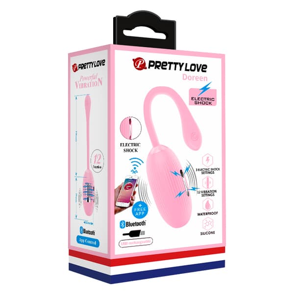 PRETTY LOVE DOREEN 3 Elektrisk stød / 12 vibrationer USB, APP