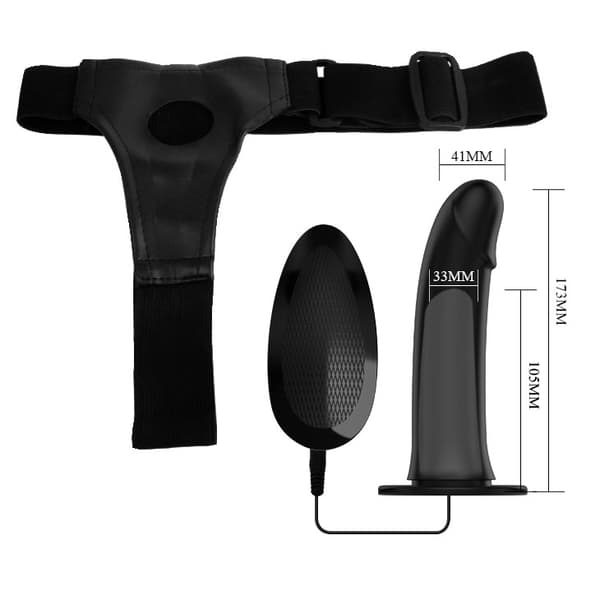 PRETTY LOVE Vito Vibratin Hollow Strap på 6,8 tum