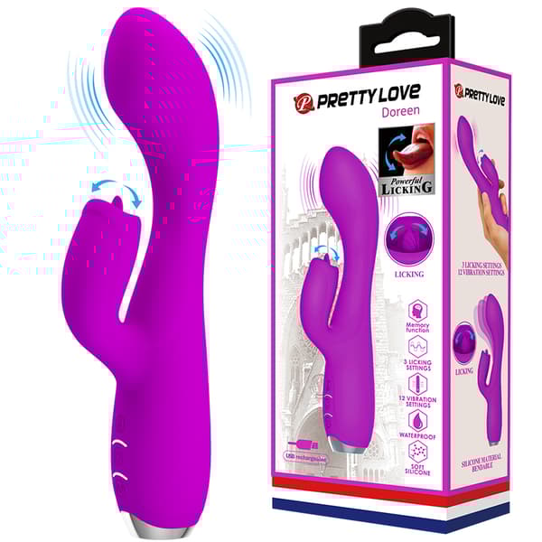 PRETTY LOVE GLORIA Purple 12 funktionsvibrationer