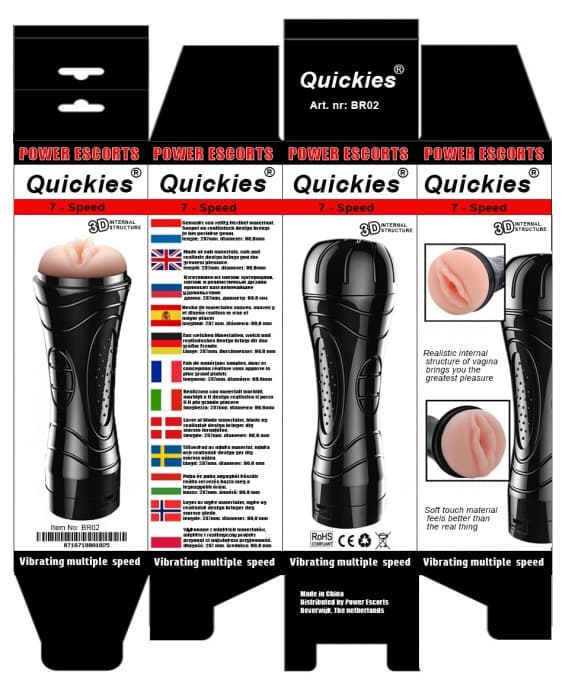 Quickies sort vibrerende masturbator