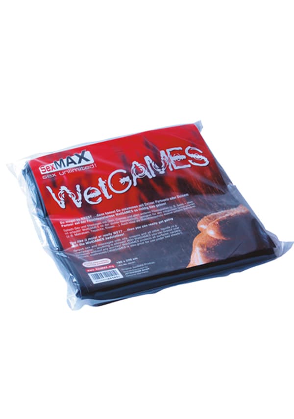BDSM SexMAX WetGAMES Sexlakan, 180 x 220 cm, svart