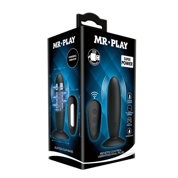 MR PLAY fjernbetjening vibrerende analstik