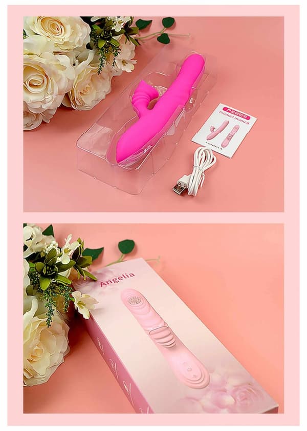 Angelia USB-vibrator 3 skjutfunktioner / 20 vibrationer Rosa