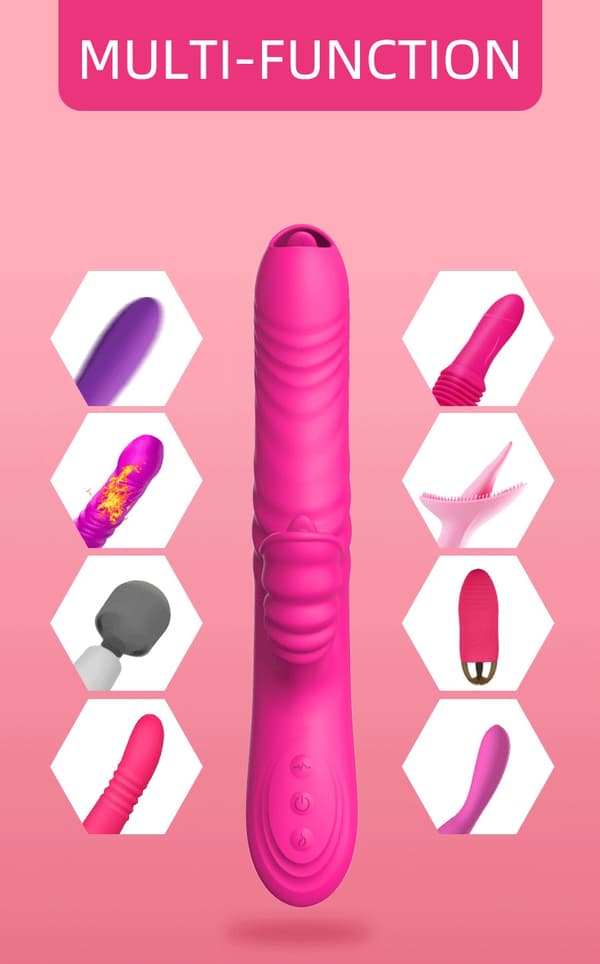 Angelia USB-vibrator 3 skjutfunktioner / 20 vibrationer Rosa