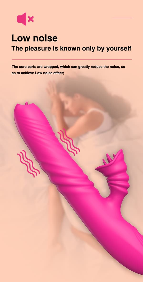Angelia USB-vibrator 3 skjutfunktioner / 20 vibrationer Rosa