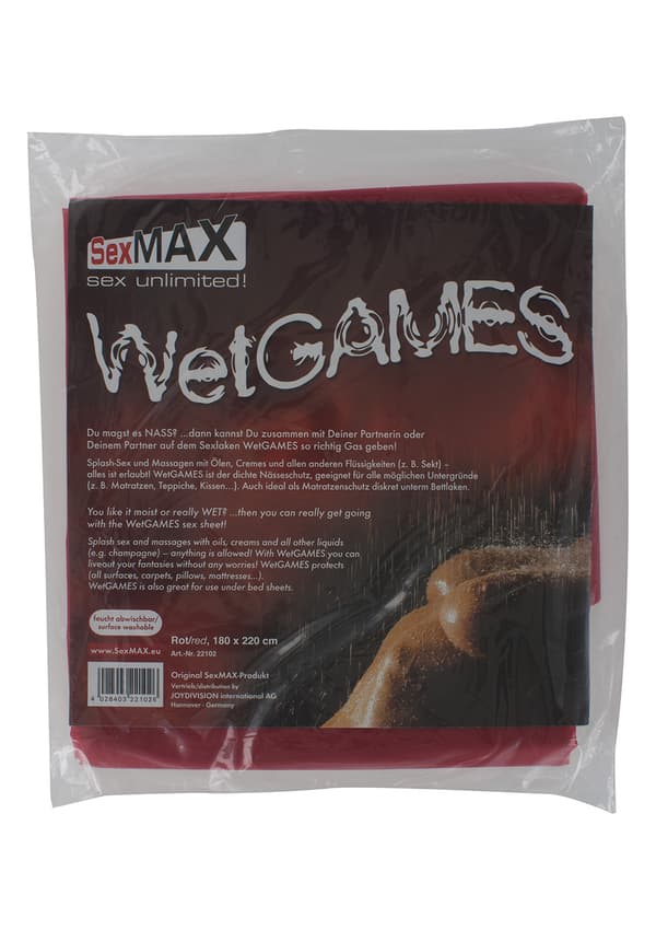 BDSM SexMAX WetGAMES Sexlakan, 180 x 220 cm, utg