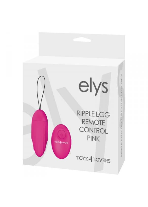Æg/vibr OVETTO VIBRANTE ELYS RIPPLE EGG FJERNBETJENING PINK