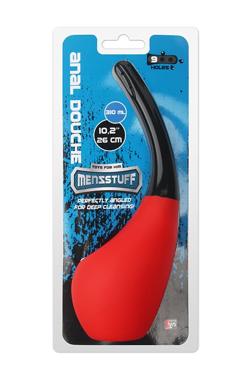 MENZSTUFF 9 HULLER ANAL DOUCHE RØD/SORT