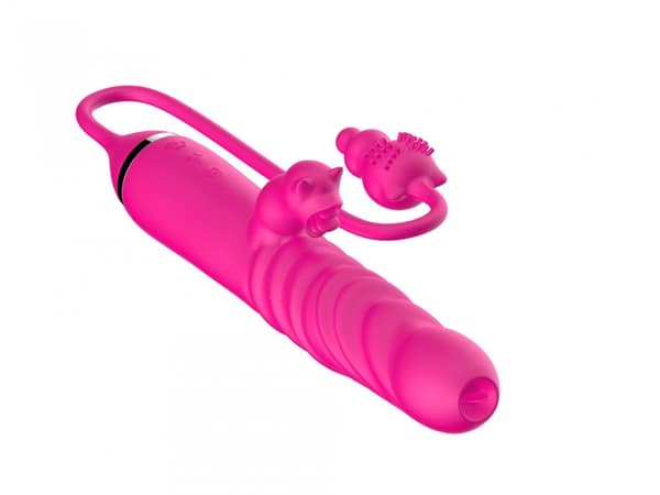 Tungan slickar Triple Stimulation Thrusting Vibrator