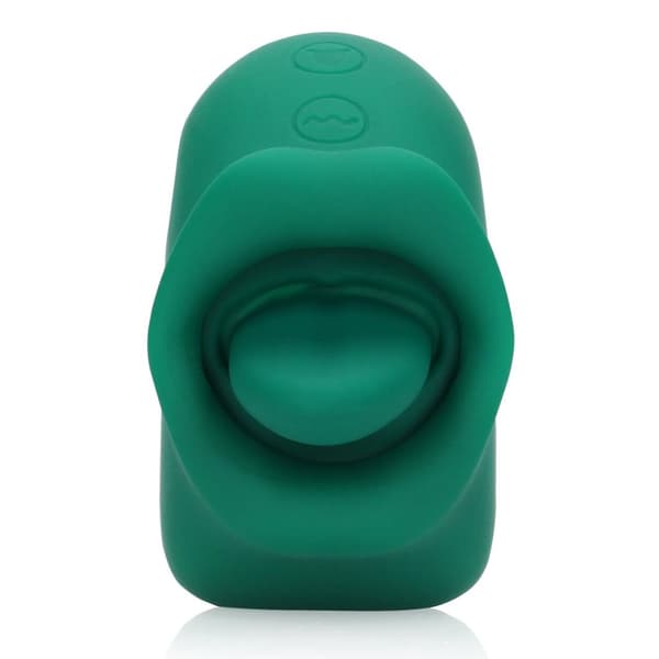 Slikkende og vibrerende klitorisstimulator