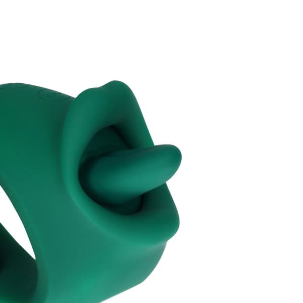 Slikkende og vibrerende klitorisstimulator