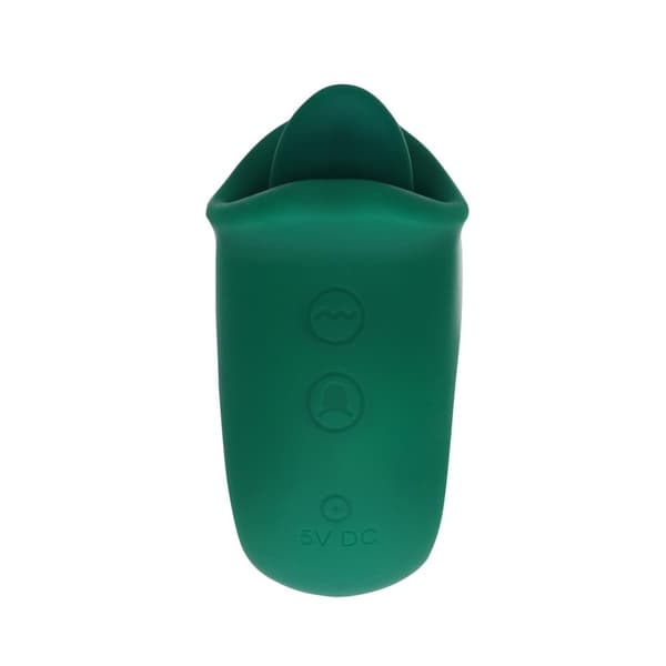 Slikkende og vibrerende klitorisstimulator