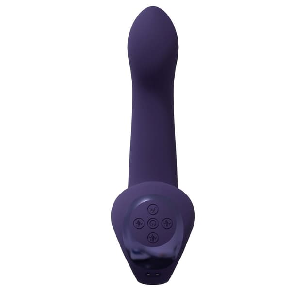 Riko uppladdningsbar trippelvibrator med avancerad fingerrörelse &amp; Pulsvågsstimulator - Lila