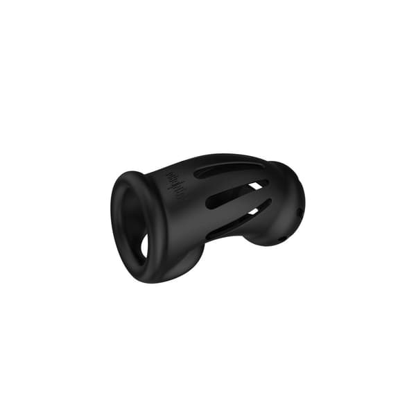 Modell 27 Ultra Soft Silikon Chastity Cage Svart