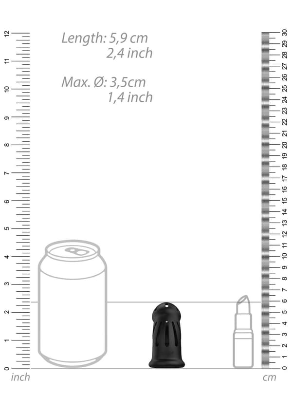 Modell 27 Ultra Soft Silikon Chastity Cage Svart