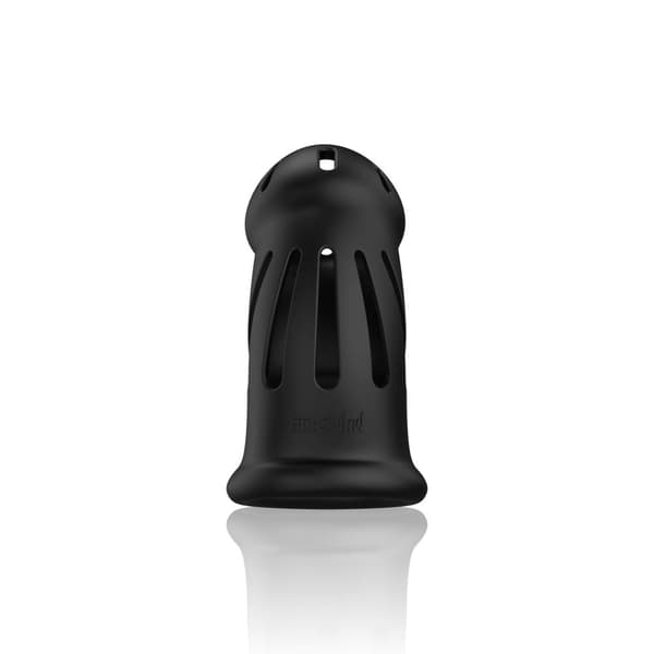 Modell 27 Ultra Soft Silikon Chastity Cage Svart