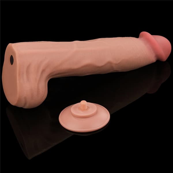 14 King Size Gliding Skin Dual Layer Dong