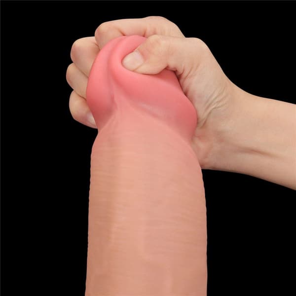 14 King Size Gliding Skin Dual Layer Dong