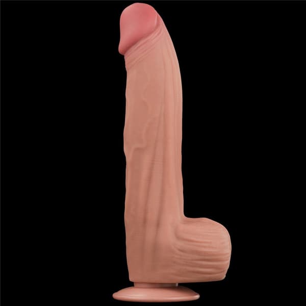 12 King Size Gliding Skin Dual Layer Dong