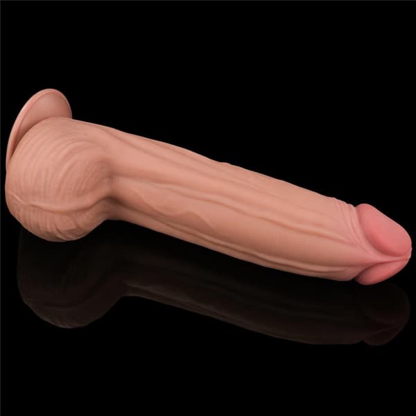 12 King Size Gliding Skin Dual Layer Dong