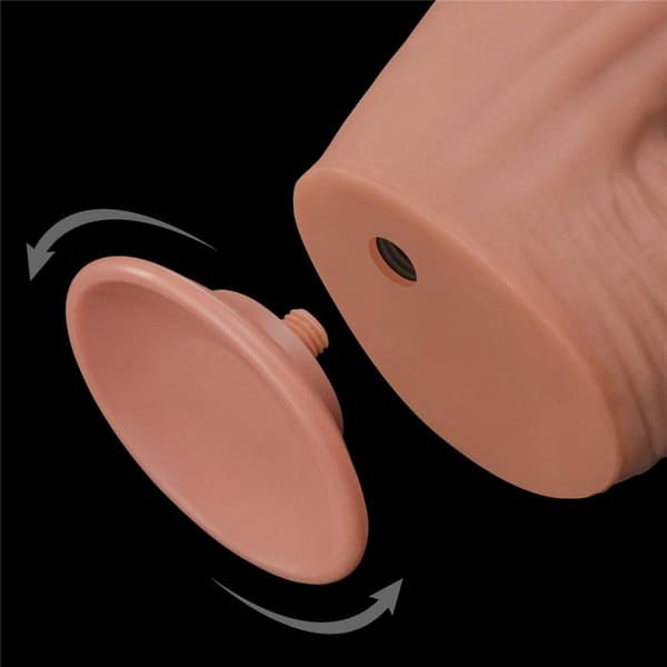 12 King Size Gliding Skin Dual Layer Dong