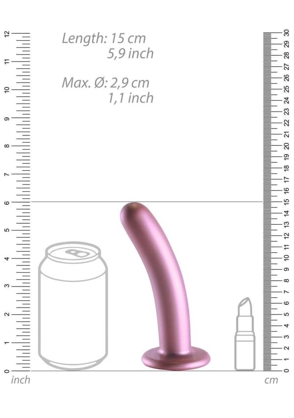 Slät Silikon G Spot Dildo 6/14,5 cm