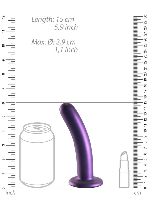 Slät Silikon G Spot Dildo 6/14,5 cm
