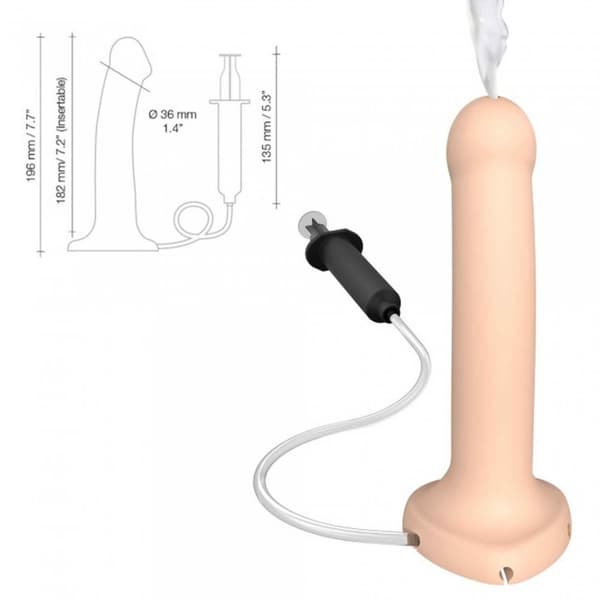 SPRØJTE CUM DILDO SEMI REALISTE VANILLE L